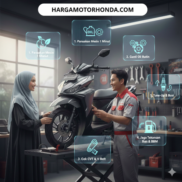 5 Cara Merawat Motor Matic Honda Agar Tetap Irit & Tarikan Enteng